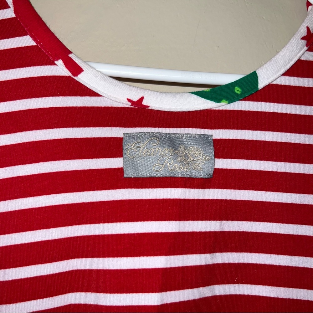Eleanor Rose 8/10 Festive Red and Green Christmas Trees Holiday Dress - Picture 2 of 4